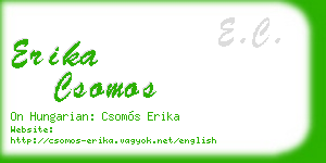 erika csomos business card