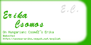 erika csomos business card